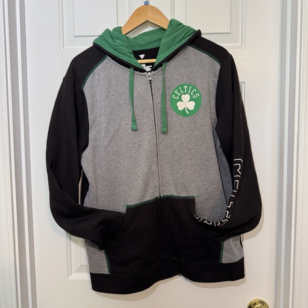 Fanatics Boston Celtics Full Zip‎ Hoodie Size Large Hooded Sweatshirt
